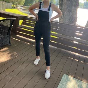 Brandy Melville skinny black overalls